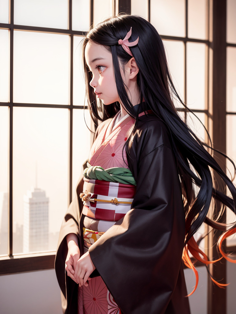 【貧乳画像】竈門禰󠄀豆子（鬼滅の刃） Nezuko Kamado - AI貧乳少女